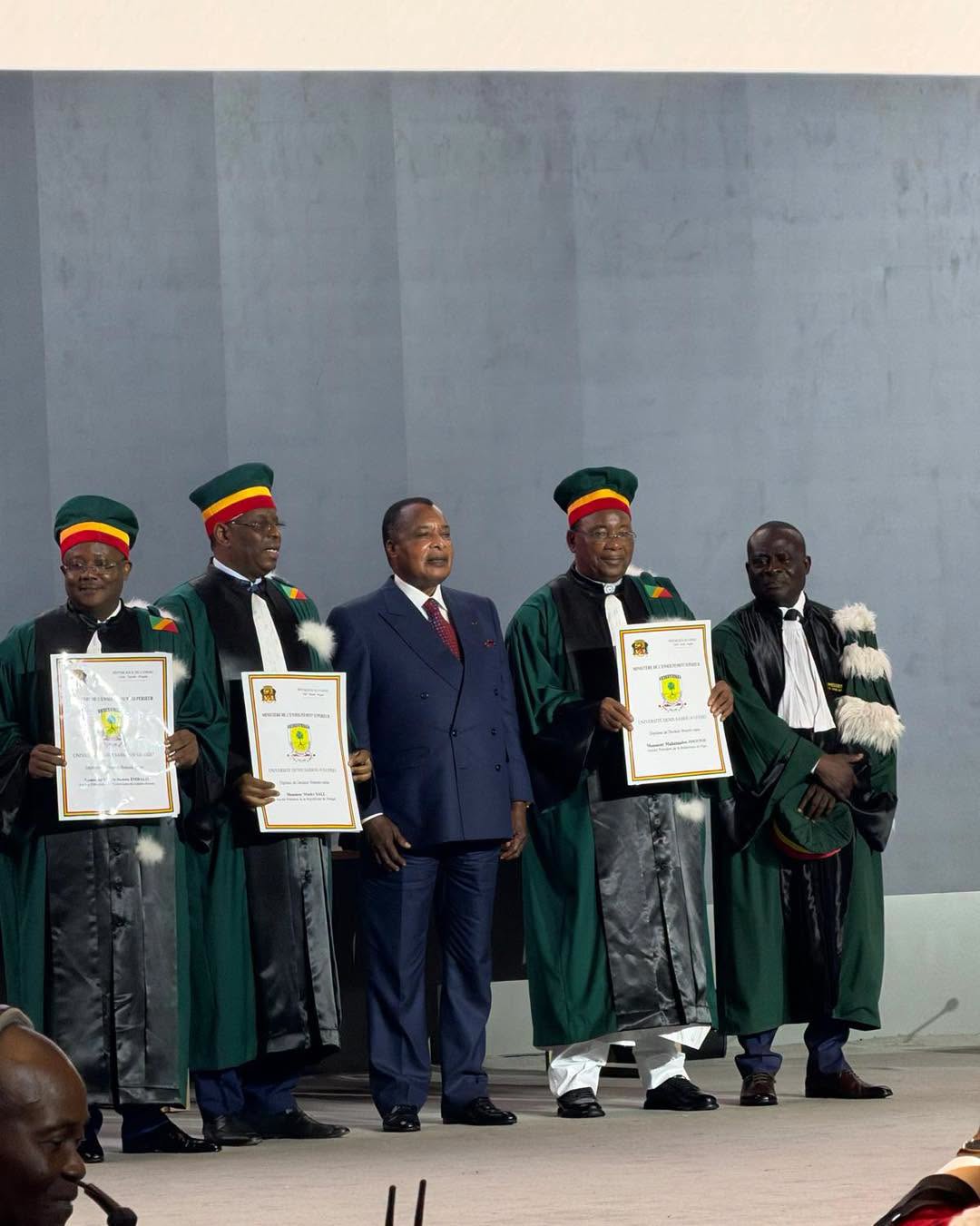 Brazzaville : Macky Sall, Sissoco Embaló et Mahamadou Issoufou élevés au grade de docteur honoris causa