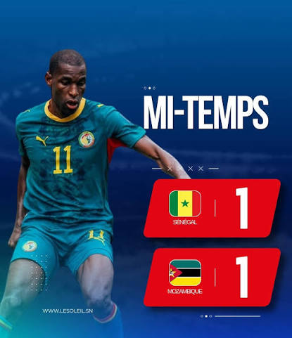 Sénégal vs Mozambique (1-1 à la pause) : Nicolas Jackson a marqué mais les Mambas ont égalisé avant la mi-temps
