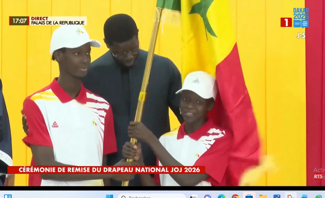 JOJ Dakar 2026 : le Président Bassirou Diomaye Faye passe le drapeau à la Team Sénégal