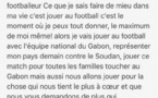 Pierre-Emerick Aubameyang redemande «la paix» au Gabon