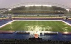 CAN 2017 - Sénégal / Algérie à 19 heures: la pelouse du stade de Franceville est inondée
