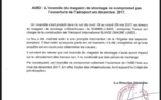 AIBD : L'incendie du magasin de stockage ne compromet pas l'ouverture de l'aéroport en décembre 2017