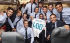 Les joueurs du Real célèbrent le 400e Match de CR7 avec Madrid (image)