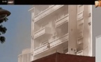 Vidéo: Un immeuble en feu à Dakar Plateau, un enfant essaie de …