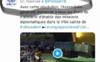Sur Twitter, l'ONU répond à l'article de PressAfrik et interdit à tous les Etats d'établir des missions diplomatiques à Jérusalem