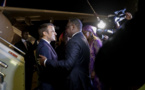 Attendu à l'AIBD, le président français Emmanuel Macron atterrit à LSS
