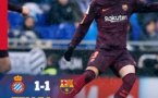 22e journée Liga : Le Barça accroche difficilement le point du match nul dans la pluie de l'Espanyol