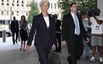 Après sa prise de fonctions, Christine Lagarde expose à la presse sa stratégie pour le FMI