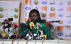 Aliou Cissé sélectionneur de l'équipe nationale du Sénégal, face à la presse