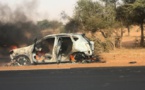 Route de Kaolack: un véhicule prend feu et fait un mort de trois blessés
