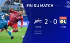 #LigueDesChampions - Lyon n’a plus son destin en main après sa défaite contre Zénith