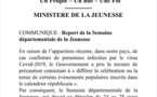 Le ministre de la Jeunesse reporte la « Semaine départementale » qui était prévue du 24 au 28 mars