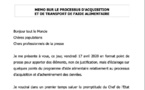 Processus d'acquisition et de transport de l'aide alimentaire (DOCUMENTS)