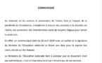 Le ministère de l’Education nationale annonce une plainte contre l’auteur du Faux communiqué annonçant la reprise des cours le 04 mai