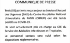 Trois personnes admises aux Urgences de l’Hôpital Fann testées positives au Covid-19