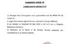 Le Sénégal enregistre sont 14e décès lié au Covid-19