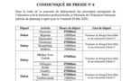 Un nouveau planning pour le convoyage des enseignants dans leurs lieux de service (Document)