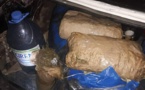 Yarakh: 75 kg de chanvre indien saisis au bord d'un véhicule, le conducteur et le passager en fuite 