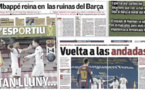 Les Unes de la presse sportive européenne: ​Un Barça «trop limité» par l'«ouragan Mbappé»