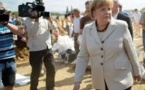 La chancelière allemande Angela Merkel est attendue une nouvelle fois dans le nord du pays victime d'inondations