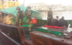 Trafic international de stupéfiants : le bateau transportant le haschich a accosté à la base Amiral Faye Gassama