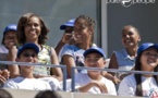 Michelle Obama et ses filles : Radieuses devant les stars du tennis mondial