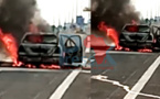 Gamou 2021: Un véhicule prend feu sur l'autoroute Ila Touba