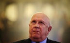 Afrique du Sud: l’ancien Président et Prix Nobel de la paix Frederik de Klerk est mort