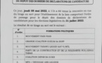 Tirage au sort de l'ordre de passage des dépôts de candidatures: YAW arrive avant AAR Sénégal et BBY