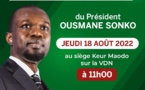 Ousmane Sonko face à la presse à 11 heures