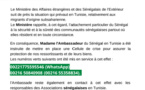 Situation en Tunisie :  une cellule de crise installée et des numéros verts mis à la disposition des Sénégalais