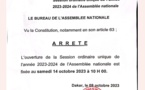Assemblée nationale : la session ordinaire unique s'ouvre samedi 14 octobre