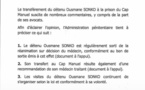 Ousmane Sonko a été transféré au Cap Manuel sur recommandation de son médecin, affirme le ministère de la Justice