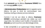 Message annoncé de Ousmane Sonko ce dimanche: l’Administration pénitentiaire menace