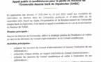 Université de Ziguinchor: le ministère de l'Enseignement supérieur lance un appel public á candidature pour le poste de Recteur (Document)