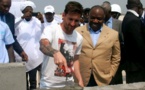 Can 2017, Gabon: Ali Bongo et Lionel Messi posent la première pierre du stade de Port Gentil