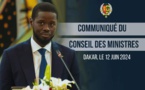 Communiqué du Conseil des ministres du 12 juin 2024