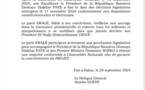 Législatives anticipées : le parti AWALE réaffirme son soutien à la coalition présidentielle