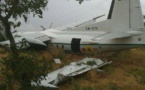 L'image du crash de l'avion de l'armée sénégalaise à Kaye