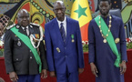 Colonel Abdoul Aziz Ndaw réagit après son élévation au rang de Grand Officier dans l’ordre du Mérite