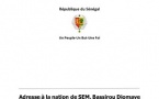 Adresse à la nation de SEM. Bassirou Diomaye Faye