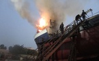 Incendie au Port autonome de Dakar : un bateau prend feu au môle 10 