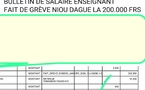 Crise scolaire : des ponctions salariales allant jusqu'à 200 000 F CFA contre les grévistes