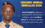 Concours général 2026 : Ameth Babou, du Prytanée militaire, sacré meilleur élève du Sénégal avec quatre premiers prix