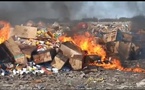 Kédougou : neuf tonnes de produits illicites incinérées, la valeur estimée à 570 millions de FCFA