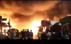 Touba : incendie au marché Ocas, des centaines de cantines en feu