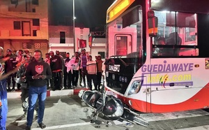  Guédiawaye : un motocycliste percuté par un bus du BRT