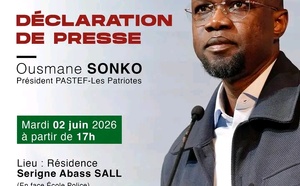 🔴 EN DIRECT - Déclaration de presse d’Ousmane Sonko