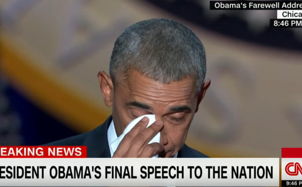 Émouvant : Pour son dernier discours, Obama rend hommage à sa femmes, ses…