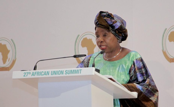 28e sommet de l’UA: à la tribune, les adieux de Nkosazana Dlamini Zuma